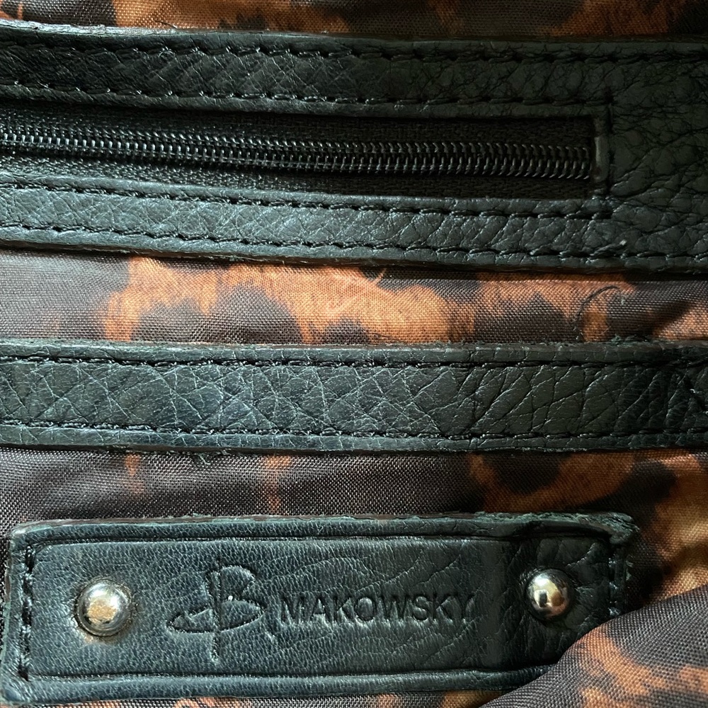 B. Makowsky Black Leather Hobo Bag - Picture 10 of 16